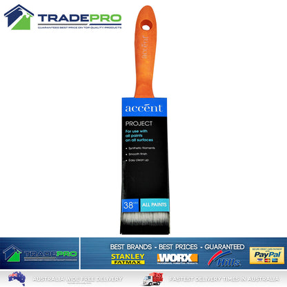 Brush Accent 38mm Quality PRO Paint Brush with Wood Handle Purdy Swan Style