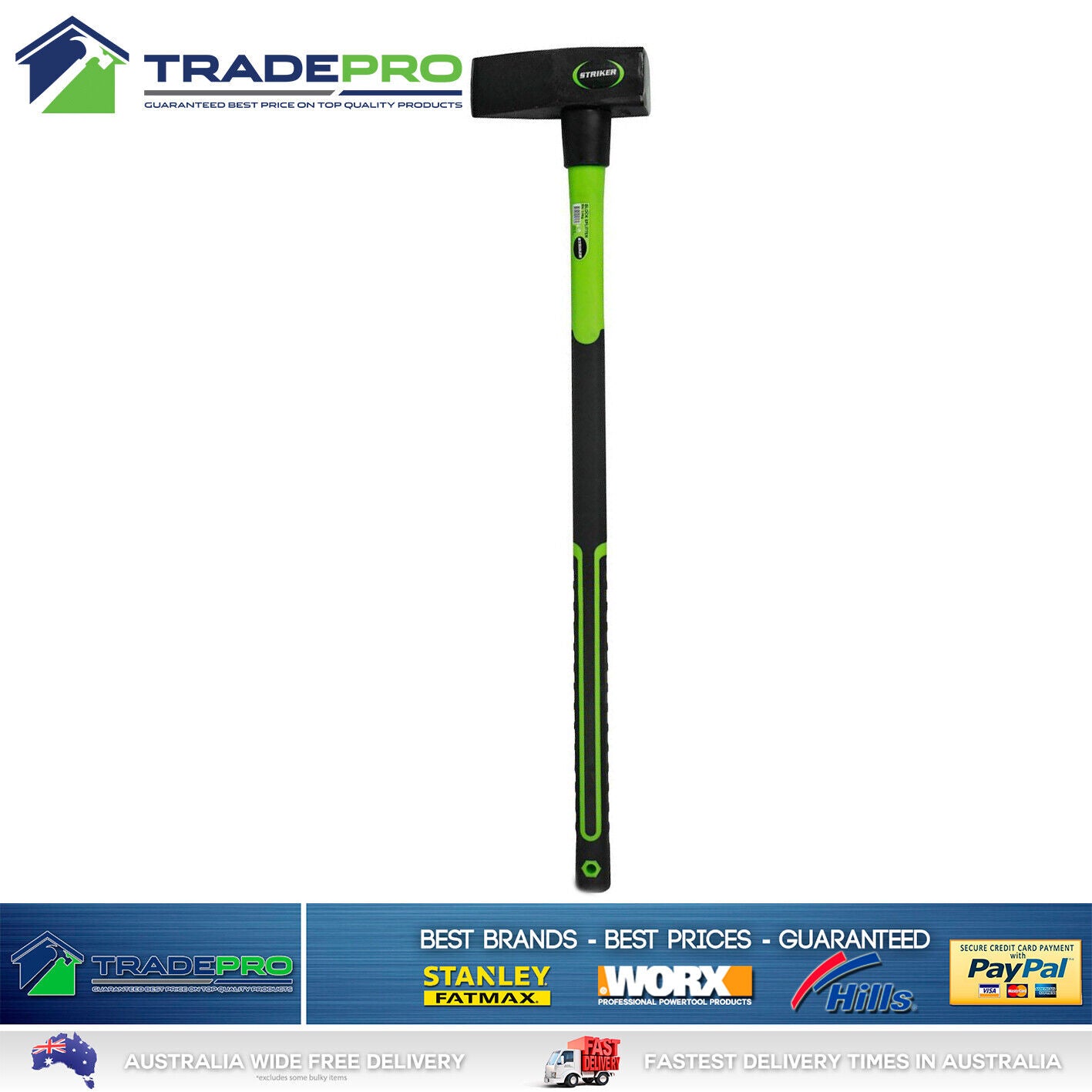 Splitting Axe Fiber Glass Handle 900mm Block Splitter Drop Forged 2.7k ...