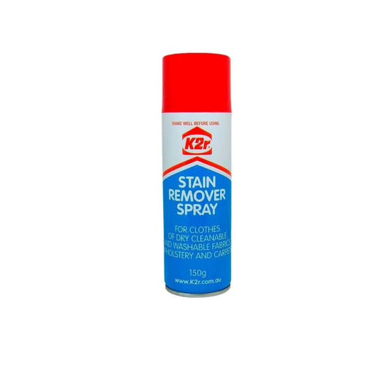 K2R Stain Remover Spray H/Duty Clothes Fabrics Upholstery & Carpets 150g Can