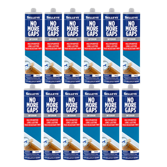 12x Selleys® No More Gaps 475g Multipurpose Sealant Gap Filler White Paintable