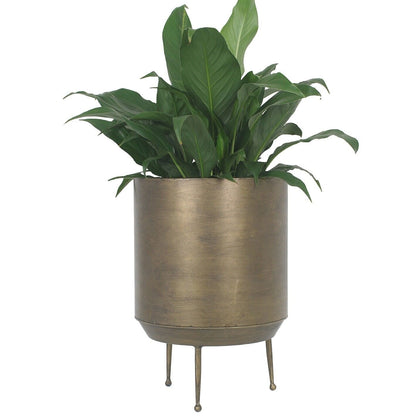 Plant Stand & Pot Moroccan Metal Flower Planter Garden Rack Shelving Legs Brass