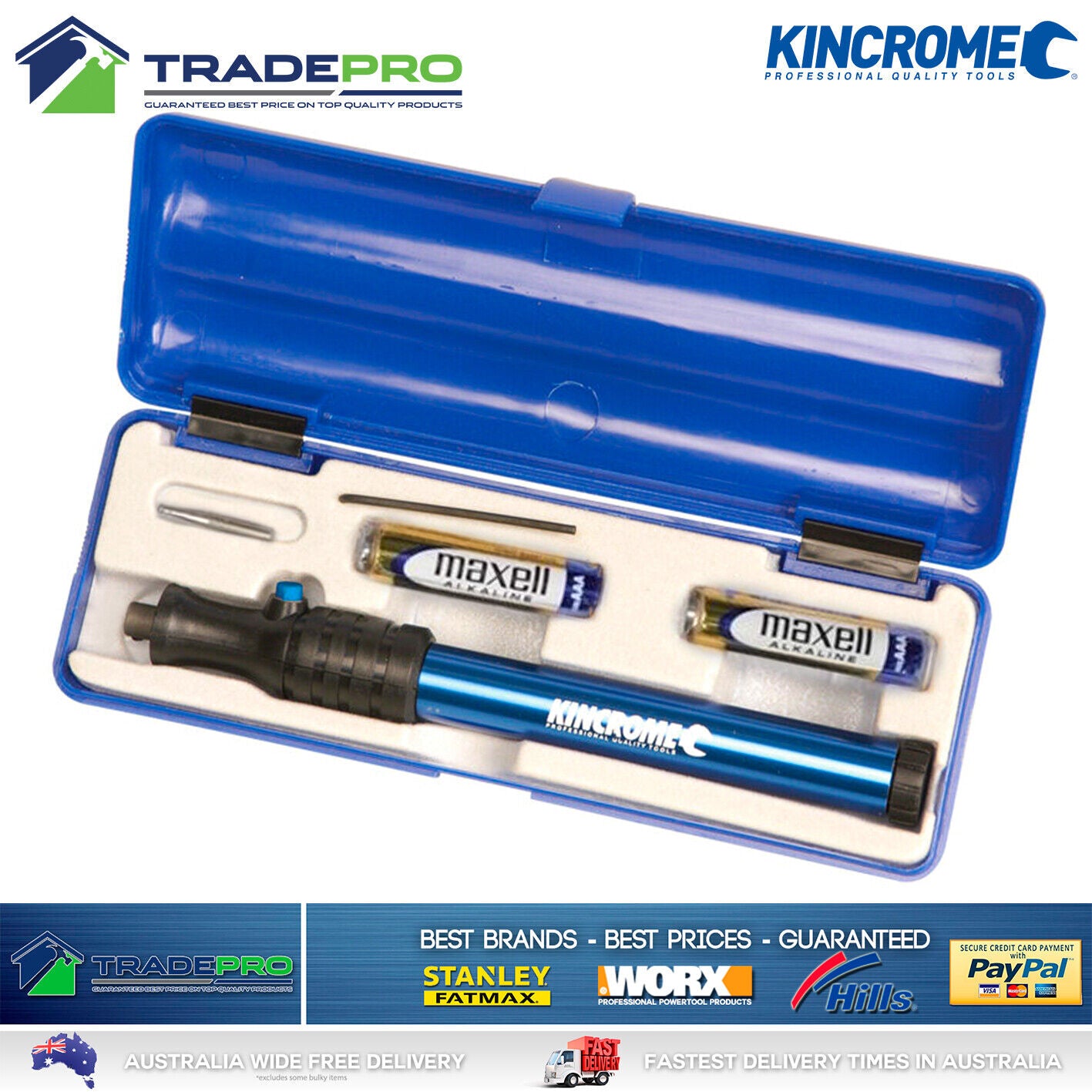 Kincrome Engraver Kit Genuine PRO Diamond Tip All Purpose Hobby Set 15000rpm